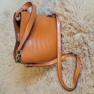 Brown faux leather Crossbody purse